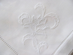 Napkin with rose motive - handmade